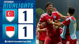 Download lagu Singapore 1-1 Indonesia | ASEAN Hyundai Cup 2026 | Extended Highlights mp3