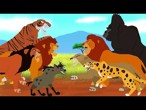 Animal DISNEY FIGHT ANIMATIONS (COMPILATION) - The Lion King, Tarzan, The Jungle Book