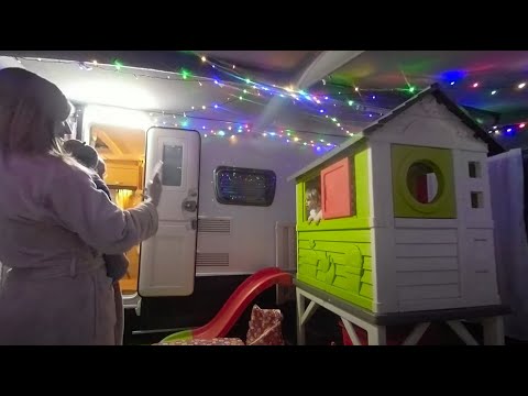 360 VR - Chloe in Her New Playhouse at our Caravan