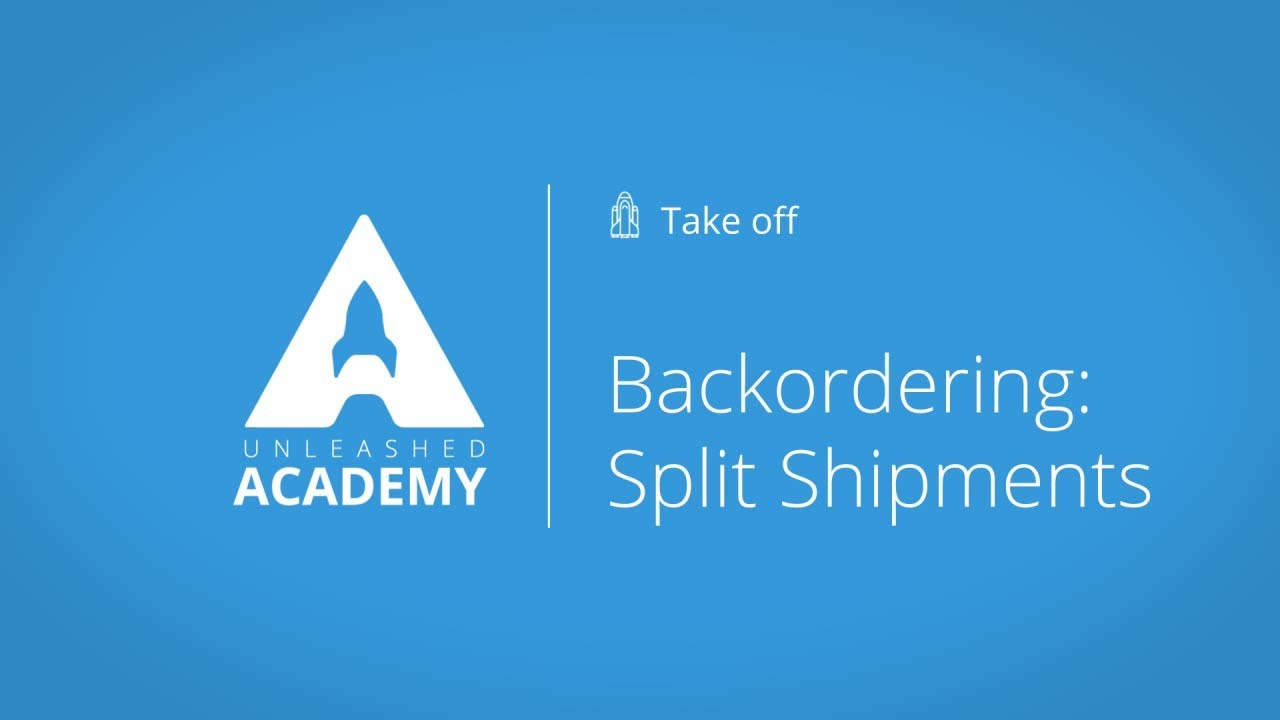 Backordering: Split Shipments YouTube thumbnail image