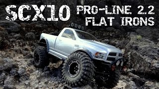 SCX10 with Pro-Line 2.2 Flat Irons on the Rocks!
