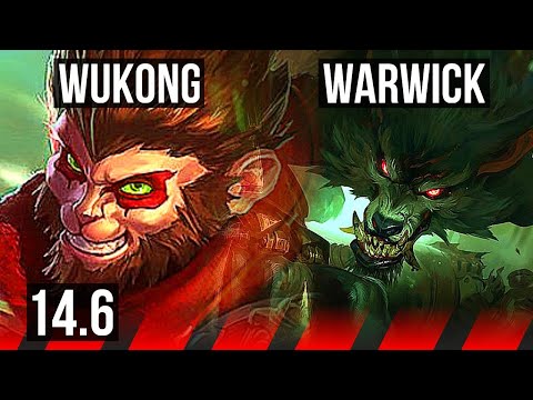 WUKONG vs WARWICK (TOP) | 10/1/4, Legendary | NA Grandmaster | 14.6