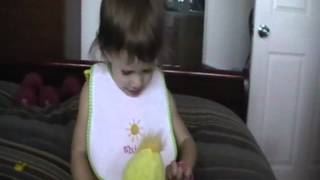 2 year old sings Little Duckie Duddle