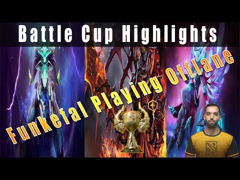 Funkefal Playing Offlane For Battle Cup! Highlights