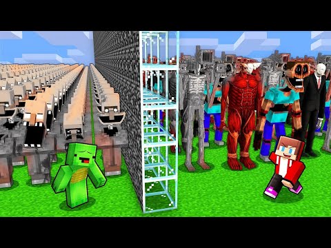 Mikey vs JJ ARMY Battle in Minecraft (Maizen)