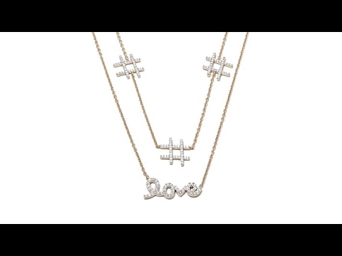 Kristin Chenoweth "Hashtag Love" 1.50ctw CZ Necklace