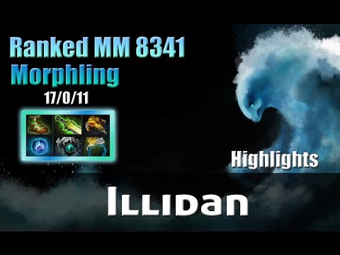 Dota 2 - Illidan plays Morphling  8341 mmr (17/0/11)