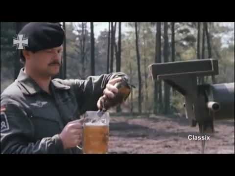 Leopard 2 tank - fire, combat,  beer test