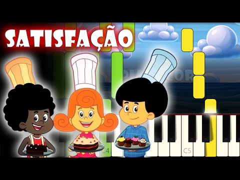Satisfação - 3 Palavrinhas | Tutorial de Piano | Karaoke