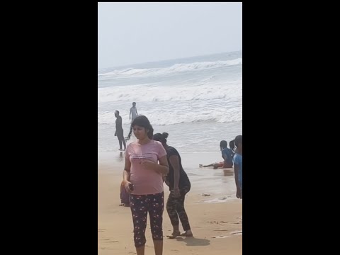Puri Sea Beach, Girls Enjoy At Puri Sea Beach,