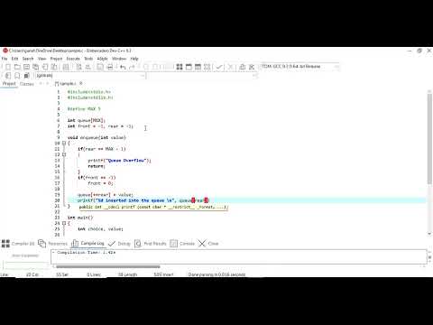 Queue In C Code Implementation Of Queue Using Array Data Structures Tutorial 24