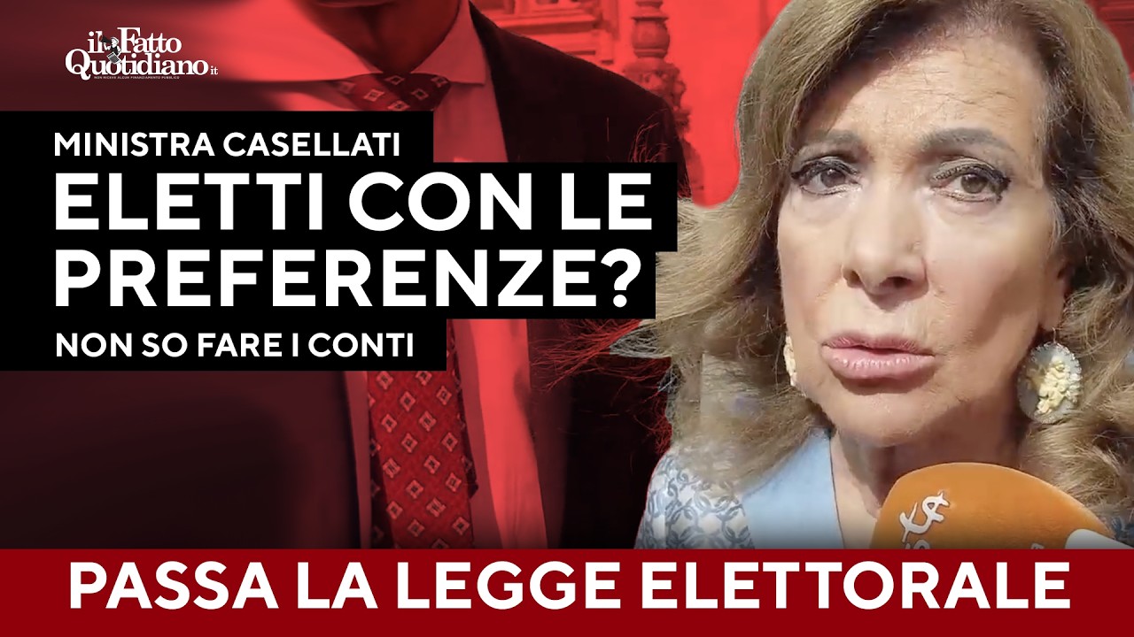 Casellati: “Quanti saranno eletti con le preferenze? Io i conti non li so fare”