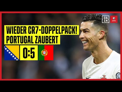 CR7-Doppelpack! Portugal mit Gala: Bosnien-Herzegowina - Portugal 0:5 | European Qualifiers | DAZN