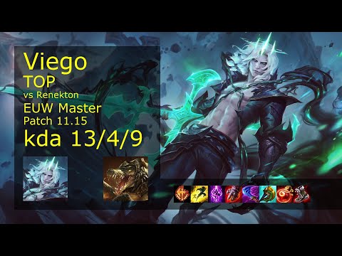 Viego vs Renekton Top - EUW Master 13/4/9 Patch 11.15 Gameplay