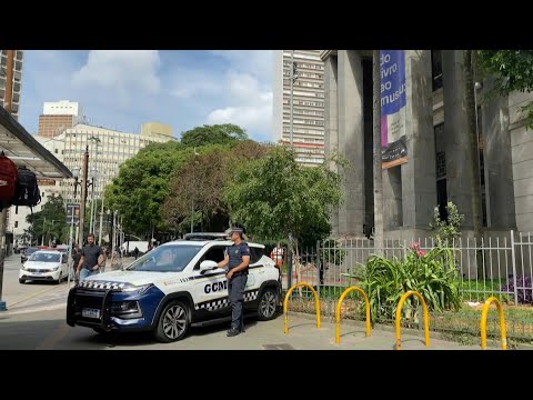 Video | Police outside Brazil library where eight Matisse engravings stolen | AFP