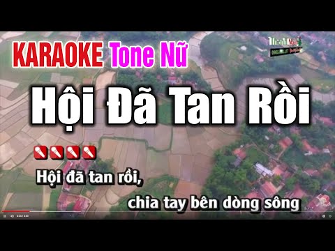 Nhớ Đêm Giã Bạn ( Hội Đã Tan Rồi ) Karaoke Tông Nam - Nhạc Sống Thanh Ngân 2022