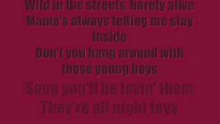 The Runaways - I wanna be where the boys are lyrics on screen