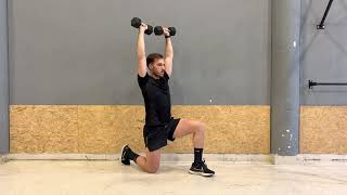 Half-kneeling Arnold Dumbell Press