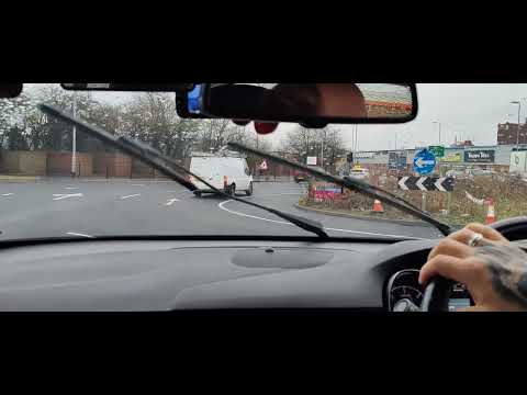 You can't go straight on from the right lane at Ferry Lane roundabout.