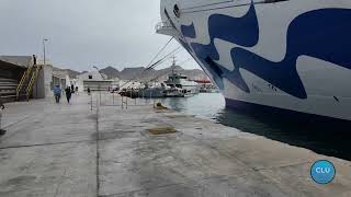 Island Princess Cruise Ship Docked in the Vibrant Port of Mindelo, Cape Verde