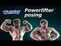 mass and muscle flex - young powerlifter posing