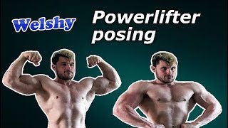 mass and muscle flex -  young powerlifter posing