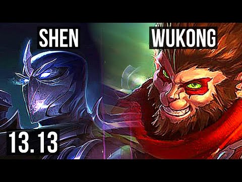 SHEN vs WUKONG (TOP) | 3.6M mastery, 4/0/5, 1500+ games | KR Master | 13.13