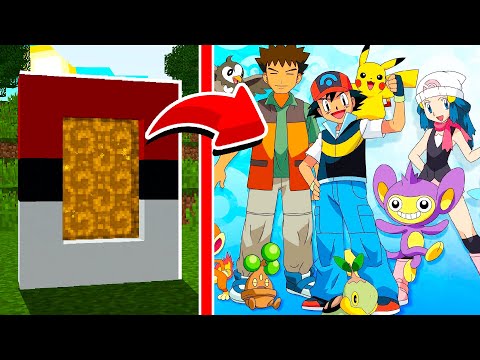 COMO FAZER UM PORTAL PARA O MUNDO do POKEMON no MINECRAFT !