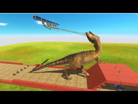 CHALLENGE Carnivore Dinosaurs🦖 AND INFERNALS💀 WITH OBSTACLES - Animal Revolt Battle Simulator