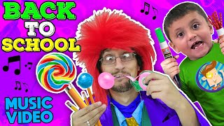 Cover art for BACK to SCHOOL Music Video 🎵 FV Family DIY Edible School Supplies