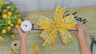 DIY Funky Bow for Beginners | Summer to Fall Wreath Bow Tutorial