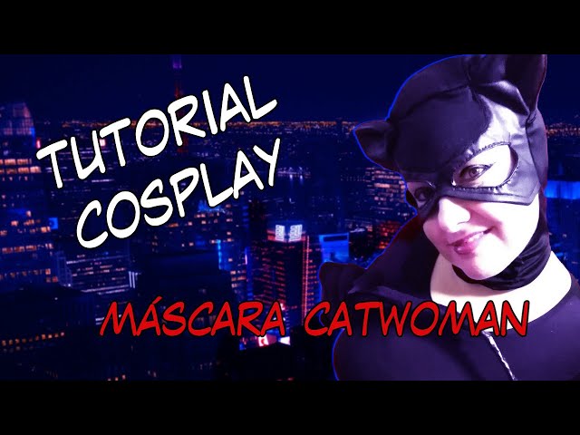 Vídeo relacionado con BOOSHMall Catwoman Máscara de gato para mujer, media cara, piel de gato, máscara de piel negra, máscara de cosplay para Halloween, fiesta de disfraces, carnaval