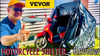 VEVOR Motorcycle Shelter Waterproof Cover Heavy Duty Shed 600D Oxford Anti-UV Storage Garage Tent