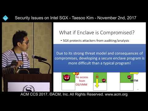 ACM CCS 2017 - Security Issues on Intel SGX - Taesoo Kim