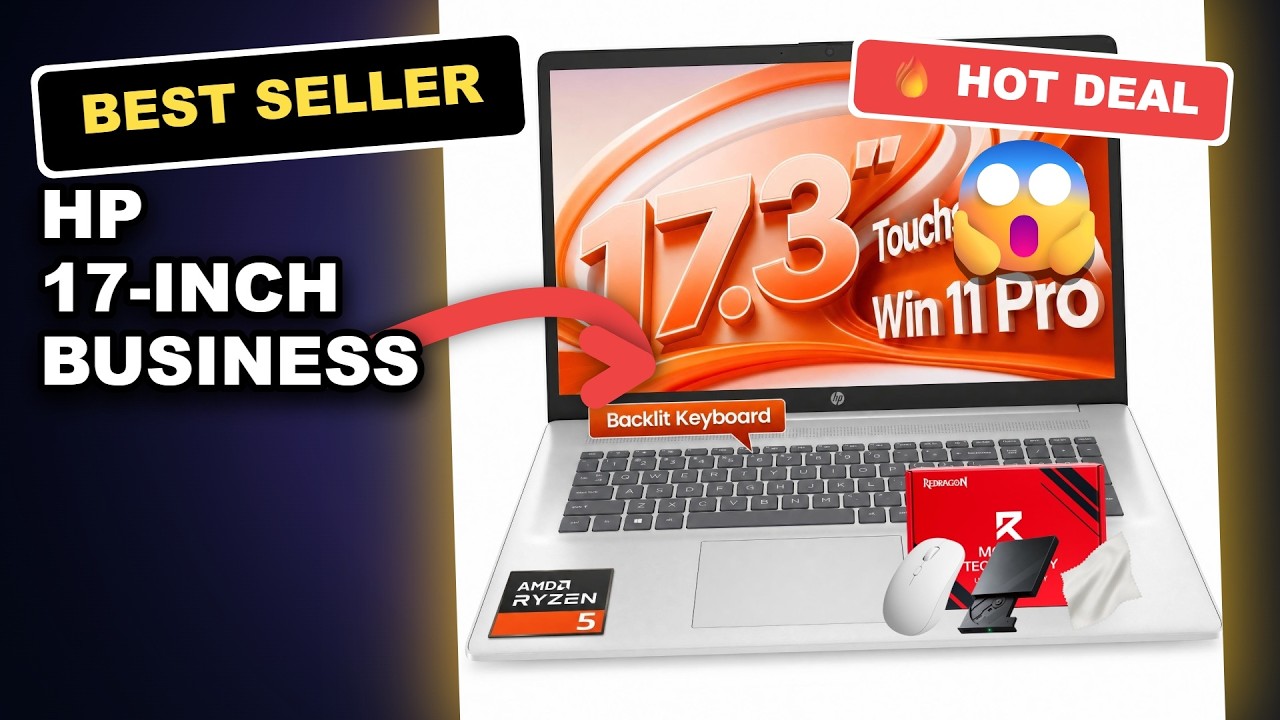 HP 17-inch Business Laptop Real Review: Is the Ryzen 5 7430U AI PC Worth It? review video