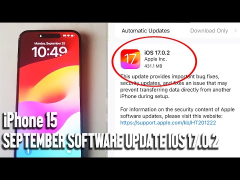 iPhone 15 September Software Update iOS 17.0.2 |  iPhone 15 Plus Pro Max
