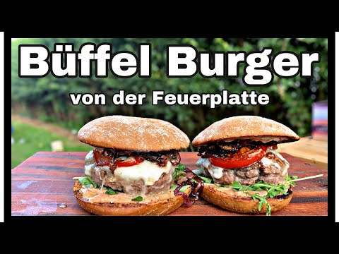 Büffel Burger von der Feuerplatte mit @Mc.Ellisda