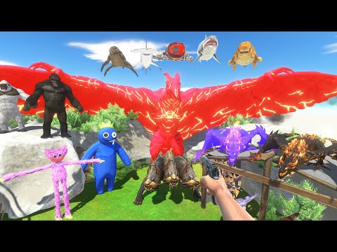 FPS Avatar Hunting BIG BOSS RODAN and Jump in Lake with Sea Monster - Animal Revolt Battle Simulator