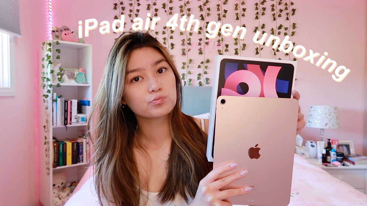 iPad Air 4th gen ✨ unboxing, review, set up (rose gold)