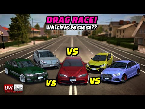 Driving School Sim DRAG RACE! - Small Sedans (Elimination Rounds | Quarter, Semi Finals & Final!)