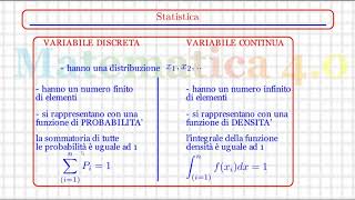 Matematica 4.0 Def. Variabili Aleatorie Discrete e Continue, Valore attuale, momenti, Varianza