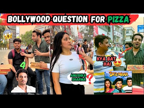 Bollywood Questions Challenge In Public 🍕 For large Cheese Pizza 😱 | Sahil Khan NT | #bollywood
