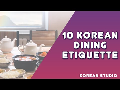 10 Most important Korean dining etiquette