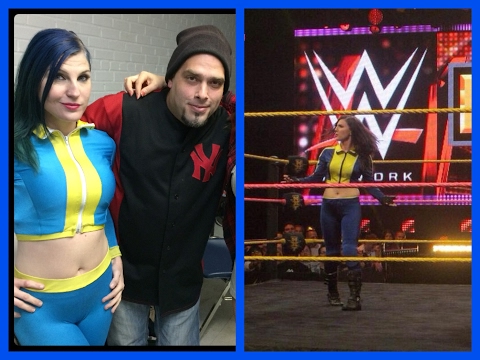Backstage with WWE Star Blue Pants