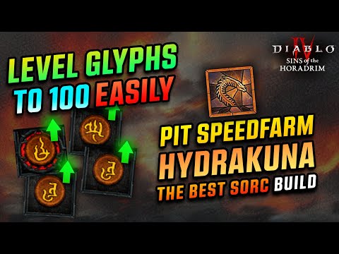 Reach Glyph 100 FAST with Hydrakuna Speedfarm Build - S9 Diablo 4