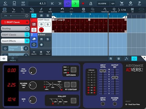 ADverb2 - Vintage Digital Plate Reverb - AUv3 by Audio Damage - iPad Demo