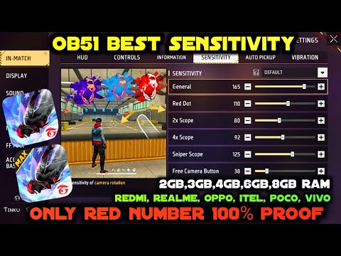 OB-51 After Update New Sensitivity Setting In Free Fire | 200 Sensitivity For 2GB 3GB 4GB 6GB RAM