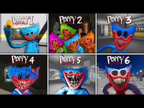 EVOLUTION OF All JUMPSCARES - NEW HUGGY WUGGY Poppy Playtime 1,2,3,4,5,6 in BARRY'S PRISON RUN!