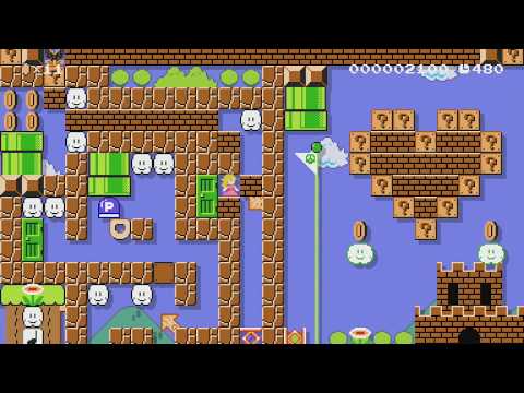 ♡ Tutorial 24: Be on the Edge ♥ by ♪☆Peachy★♪ - Super Mario Maker - No Commentary 1bo