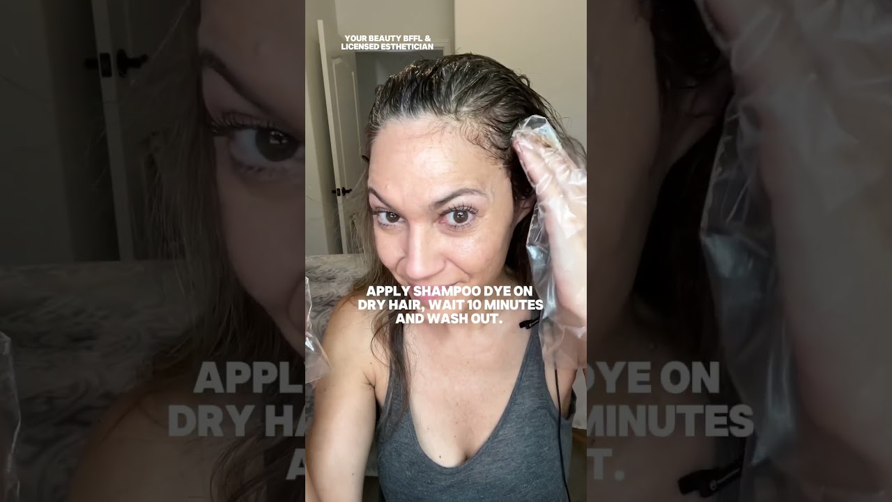 HAIR COLOR HACK using hair dye shampoo #shorts #beauty #hair